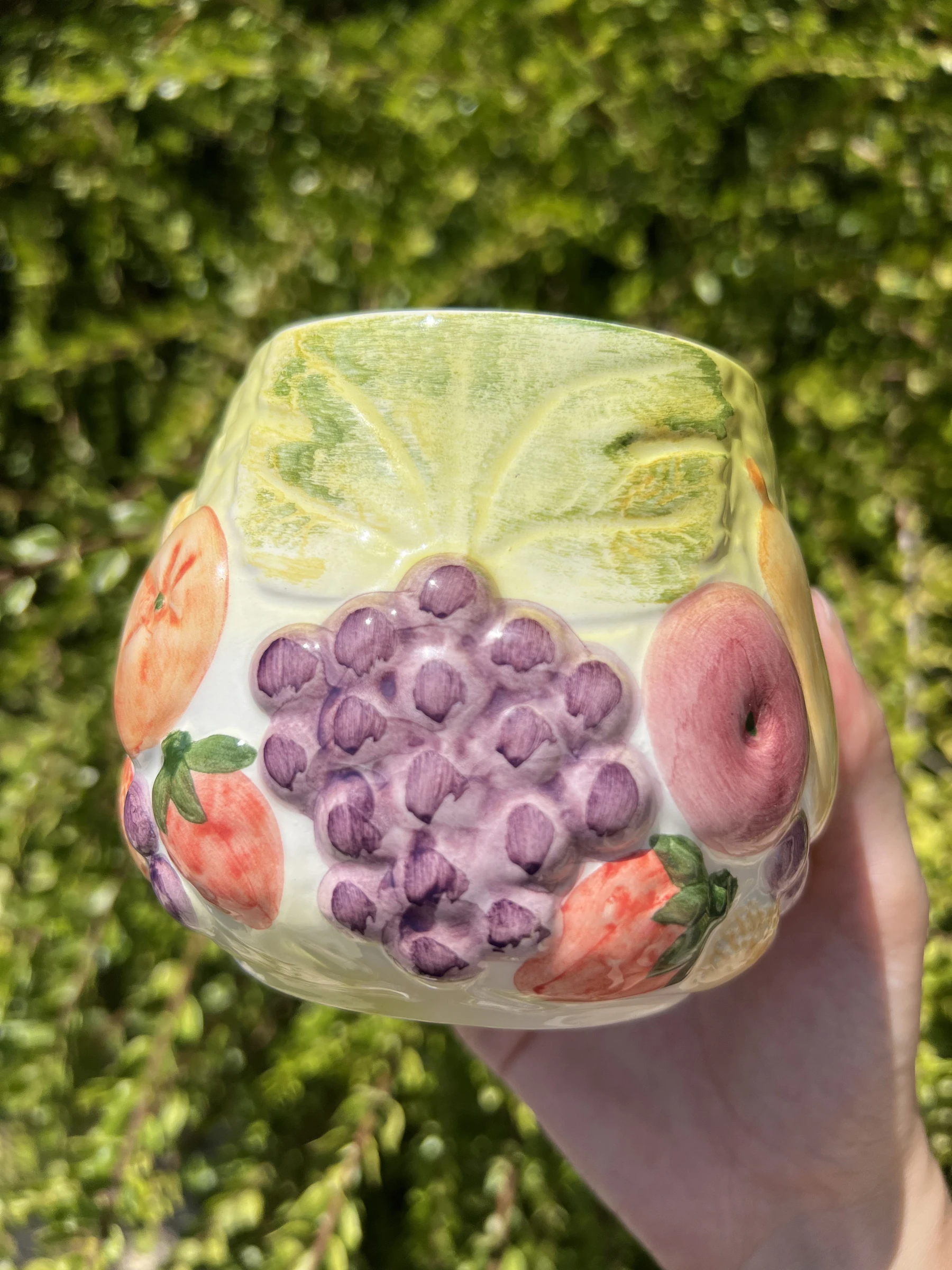 🍐 Lot 2 pots céramique barbotine fruits vintage WHAT'S avec couvercle – photo 6